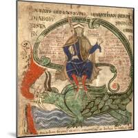 Anti Christ Seated on a Leviathan from 'Liber Floridus' by Lambert de Saint-Omer, 1120-Flemish School-Mounted Giclee Print