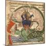 Anti Christ Seated on a Leviathan from 'Liber Floridus' by Lambert de Saint-Omer, 1120-Flemish School-Mounted Giclee Print
