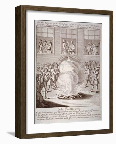 Anti-Cromwell demonstration, Suffolk Street, London, 1735-Anon-Framed Giclee Print