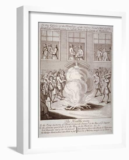 Anti-Cromwell demonstration, Suffolk Street, London, 1735-Anon-Framed Giclee Print