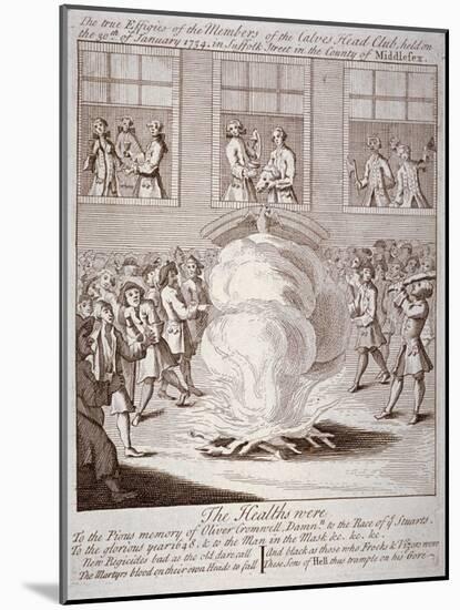 Anti-Cromwell demonstration, Suffolk Street, London, 1735-Anon-Mounted Giclee Print