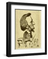 Anti - semitic Richard Wagner caricature-Karel Vaclav Klic-Framed Giclee Print