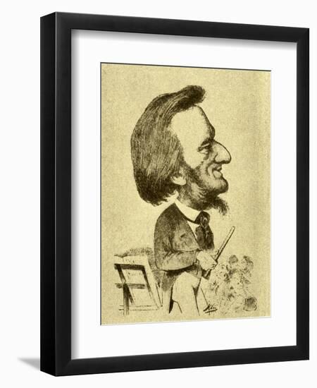 Anti - semitic Richard Wagner caricature-Karel Vaclav Klic-Framed Giclee Print