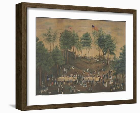 Anti-Slavery Picnic at Weymouth Landing, Massachusetts, C.1845-Susan Torrey Merritt-Framed Giclee Print