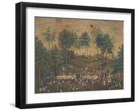 Anti-Slavery Picnic at Weymouth Landing, Massachusetts, C.1845-Susan Torrey Merritt-Framed Giclee Print