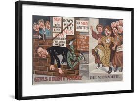 Anti-Suffragette Postcard-null-Framed Giclee Print
