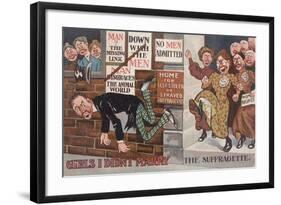 Anti-Suffragette Postcard-null-Framed Giclee Print