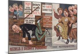 Anti-Suffragette Postcard-null-Mounted Giclee Print