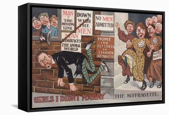 Anti-Suffragette Postcard-null-Framed Stretched Canvas