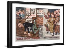 Anti-Suffragette Postcard-null-Framed Giclee Print