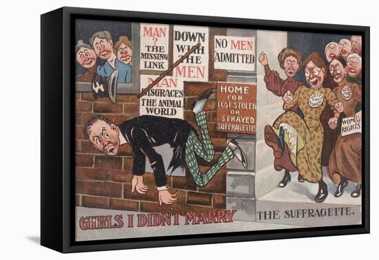 Anti-Suffragette Postcard-null-Framed Stretched Canvas