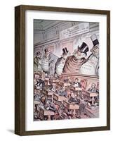 Anti-trust Cartoon Depicting Giant Corporations as 'the bosses of the Senate', 1889-null-Framed Giclee Print