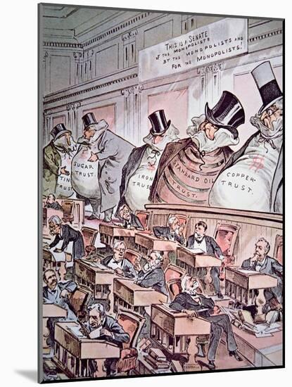 Anti-trust Cartoon Depicting Giant Corporations as 'the bosses of the Senate', 1889-null-Mounted Giclee Print
