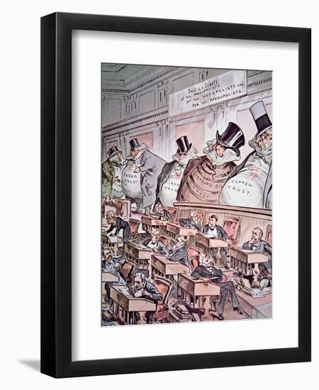 Anti-trust Cartoon Depicting Giant Corporations as 'the bosses of the Senate', 1889-null-Framed Premium Giclee Print