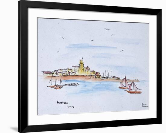 Antibes on the Mediterranean, France-Richard Lawrence-Framed Photographic Print