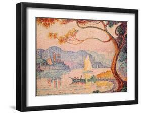 Antibes, Petit Port de Bacon, 1917-Paul Signac-Framed Giclee Print