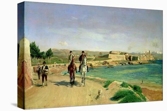 Antibes, the Horse Ride, 1868-Jean-Louis Ernest Meissonier-Stretched Canvas