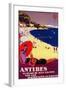 Antibes Vintage Poster - Europe-Lantern Press-Framed Art Print