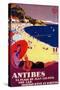 Antibes Vintage Poster - Europe-Lantern Press-Stretched Canvas