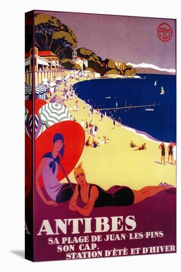 Antibes Vintage Poster - Europe-Lantern Press-Stretched Canvas