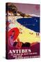 Antibes Vintage Poster - Europe-Lantern Press-Stretched Canvas
