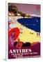 Antibes Vintage Poster - Europe-Lantern Press-Framed Art Print