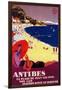 Antibes Vintage Poster - Europe-Lantern Press-Framed Art Print