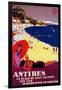 Antibes Vintage Poster - Europe-Lantern Press-Framed Art Print