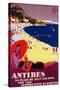 Antibes Vintage Poster - Europe-Lantern Press-Stretched Canvas