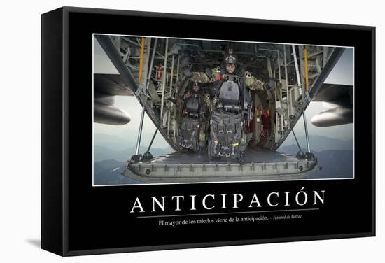 Anticipación. Cita Inspiradora Y Póster Motivacional-null-Framed Stretched Canvas