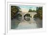 Antietam Creek, Maryland - Nat'l Road, Old Stone Bridge Near Hagerstown-Lantern Press-Framed Premium Giclee Print