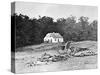 Antietam, MD, Bodies in Front of Dunker Church, Civil War-Lantern Press-Stretched Canvas