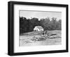 Antietam, MD, Bodies in Front of Dunker Church, Civil War-Lantern Press-Framed Art Print