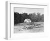 Antietam, MD, Bodies in Front of Dunker Church, Civil War-Lantern Press-Framed Art Print