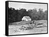 Antietam, MD, Bodies in Front of Dunker Church, Civil War-Lantern Press-Framed Stretched Canvas