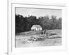 Antietam, MD, Bodies in Front of Dunker Church, Civil War-Lantern Press-Framed Art Print