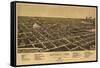 Antigo, Wisconsin - Panoramic Map - Antigo, WI-Lantern Press-Framed Stretched Canvas