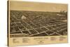 Antigo, Wisconsin - Panoramic Map - Antigo, WI-Lantern Press-Stretched Canvas