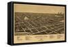 Antigo, Wisconsin - Panoramic Map - Antigo, WI-Lantern Press-Framed Stretched Canvas