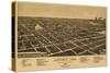 Antigo, Wisconsin - Panoramic Map - Antigo, WI-Lantern Press-Stretched Canvas