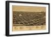 Antigo, Wisconsin - Panoramic Map - Antigo, WI-Lantern Press-Framed Art Print