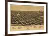 Antigo, Wisconsin - Panoramic Map - Antigo, WI-Lantern Press-Framed Premium Giclee Print