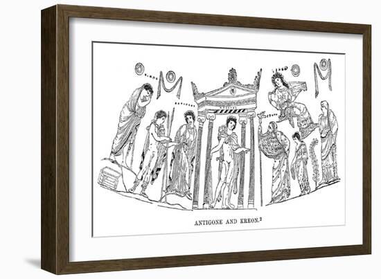 Antigone and Kreon from 'The History of Greece' by Victor Duruy, 1890-null-Framed Giclee Print