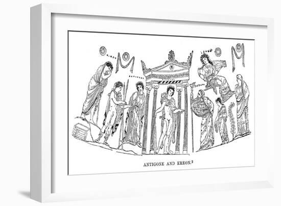 Antigone and Kreon from 'The History of Greece' by Victor Duruy, 1890-null-Framed Giclee Print