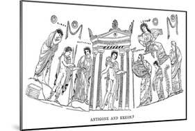 Antigone and Kreon from 'The History of Greece' by Victor Duruy, 1890-null-Mounted Giclee Print