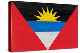 Antigua And Barbuda Flag Design with Wood Patterning - Flags of the World Series-Philippe Hugonnard-Stretched Canvas