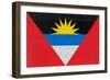 Antigua And Barbuda Flag Design with Wood Patterning - Flags of the World Series-Philippe Hugonnard-Framed Premium Giclee Print