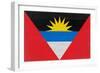 Antigua And Barbuda Flag Design with Wood Patterning - Flags of the World Series-Philippe Hugonnard-Framed Premium Giclee Print