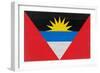 Antigua And Barbuda Flag Design with Wood Patterning - Flags of the World Series-Philippe Hugonnard-Framed Art Print