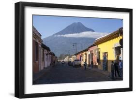 Antigua and Vulcano Fuego, Guatemala, Central America-Peter Groenendijk-Framed Photographic Print